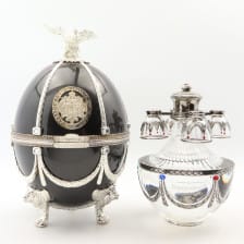 IMPERIAL COLLECTION FABERGE ART S APPLIED CRAFT VODKA PORCELAIN DECANTER