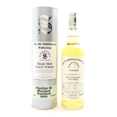 Mortlach The Un-Chillfiltered Collection 12 Year Old, Hogshead Cask, Cask #305117 & 305118, 2009, Signatory Vintage, 46% whisky bottle