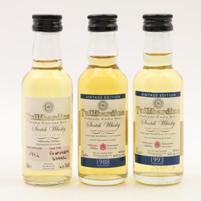 Tullibardine 1988, 1992 & 1993 Vintage Minis 3 x 5cl