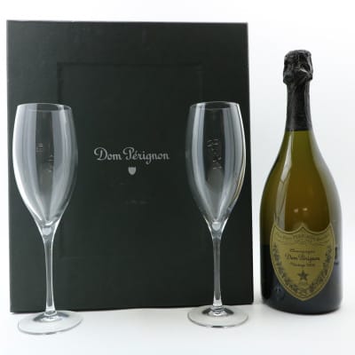 Dom Perignon Vintage 2000 & Champagne Flutes 75cl