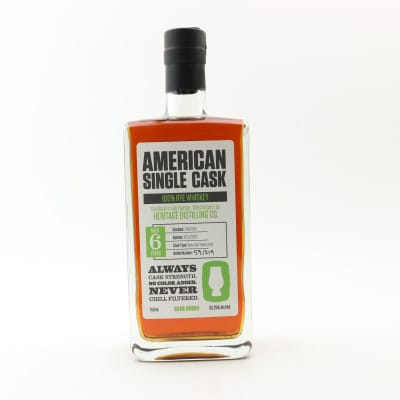 Heritage Distilling Co. 2015 6 Year Old 100% Rye Whiskey American Single Cask #4 75cl