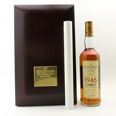 Macallan 1946 52 Year Old Select Reserve With Certificate & Keys