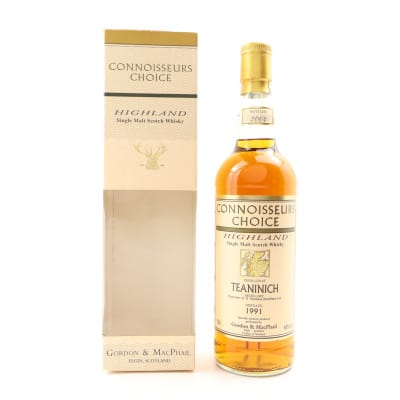 Teaninich Connoisseurs Choice 14 Year Old, Refill Sherry Cask, 1991, Gordon & MacPhail, 46% whisky bottle