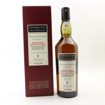 Mannochmore The Managers' Choice 11 Year Old, Sherry Cask, Cask #6582, 2009, 59.1% whisky bottle