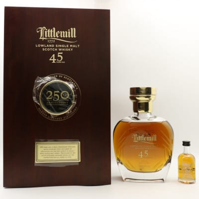 Littlemill 1976 45 Year Old 250th Anniversary With Matching Mini 5cl
