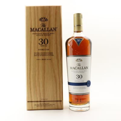 Macallan Double Cask 30 Year Old, Oloroso Sherry seasoned American & European Oak Cask, 2021, 43%, 75cl whisky bottle