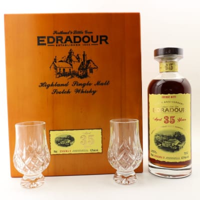 Edradour 1989 35 Year Old Enigma 2 & Glasses Set