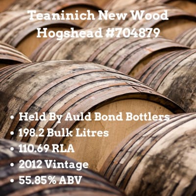 CASK - Teaninich 2012 New Wood Hogshead #704879 - In Storage At Auld Bond Bottlers