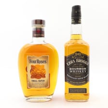 EZRA BROOKS 90 PROOF KENTUCKY STRAIGHT BOURBON WHISKEY  FOUR ROSES SMALL BATCH1 X 75CL 1 X 70CL