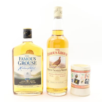 Famous Grouse Murrayfield Edition & Famous Grouse With Commemorative 1995 Rugby World Cup Glass 1 x 50cl & 1 x 70cl