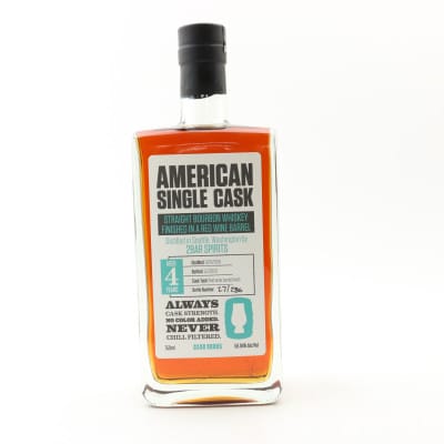 2Bar Spirits 2018 4 Year Old Bourbon Red Wine Barrel American Single Cask #0005 75cl