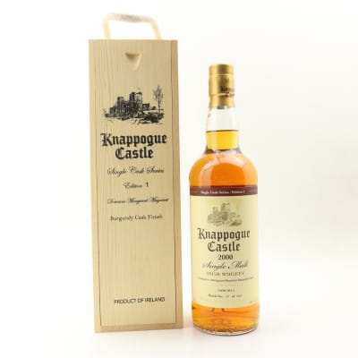 Knappogue Castle Single Cask #14 Year Old, Bourbon & Burgundy Cask, Cask #1, 46% whisky bottle