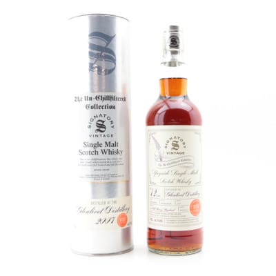 Glenlivet The Un-Chillfiltered Collection Whisky Exchange 20th Anniversary 12 Year Old, 1st Fill Sherry Hogshead Cask, Cask #900220, 2007, Signatory Vintage, 66.3% whisky bottle