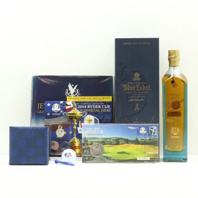 Johnnie Walker Blue Label Ryder Cup 2014 With Assorted Gleneagles Memorabilia