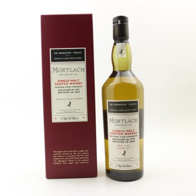 Mortlach Managers' Choice 11 Year Old, Bourbon Cask, Cask #6802, 2009, 57.1% whisky bottle