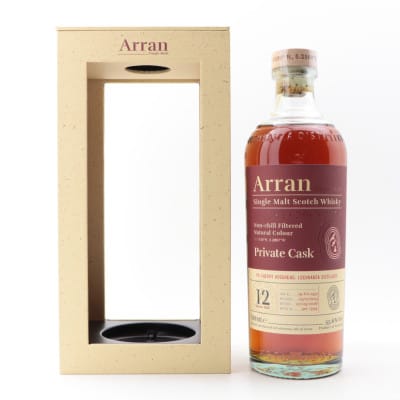 Arran Private Cask #12 Year Old, Cask #19-VA-1431, 55.6% whisky bottle