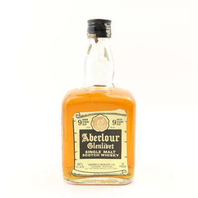 Aberlour-Glenlivet 9 Year Old 26 2/3 Fl Oz Circa 1970’s