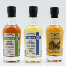CADENHEADS 16 YEAR OLD SPEYSIDE SINGLE MALT ENIGMA CADENHEADS 13 YEAR OLD ISLAY SINGLE MALT ENIGMA PUTACHIESIDE 21 YEAR OLD CADENHEADS 3 X 20CL