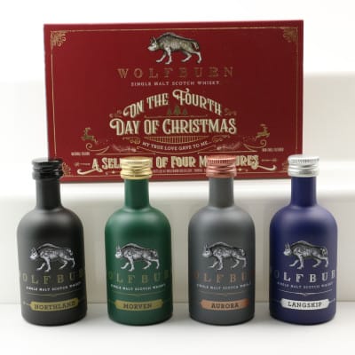 Wolfburn On The Fourth Day Of Christmas Mini Set 4 x 5cl