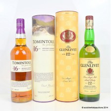 Tomintoul 16 Glenlivet 12