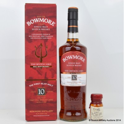 Bowmore Devil's Cask 10 Year Old Batch #2 & Sample 3cl