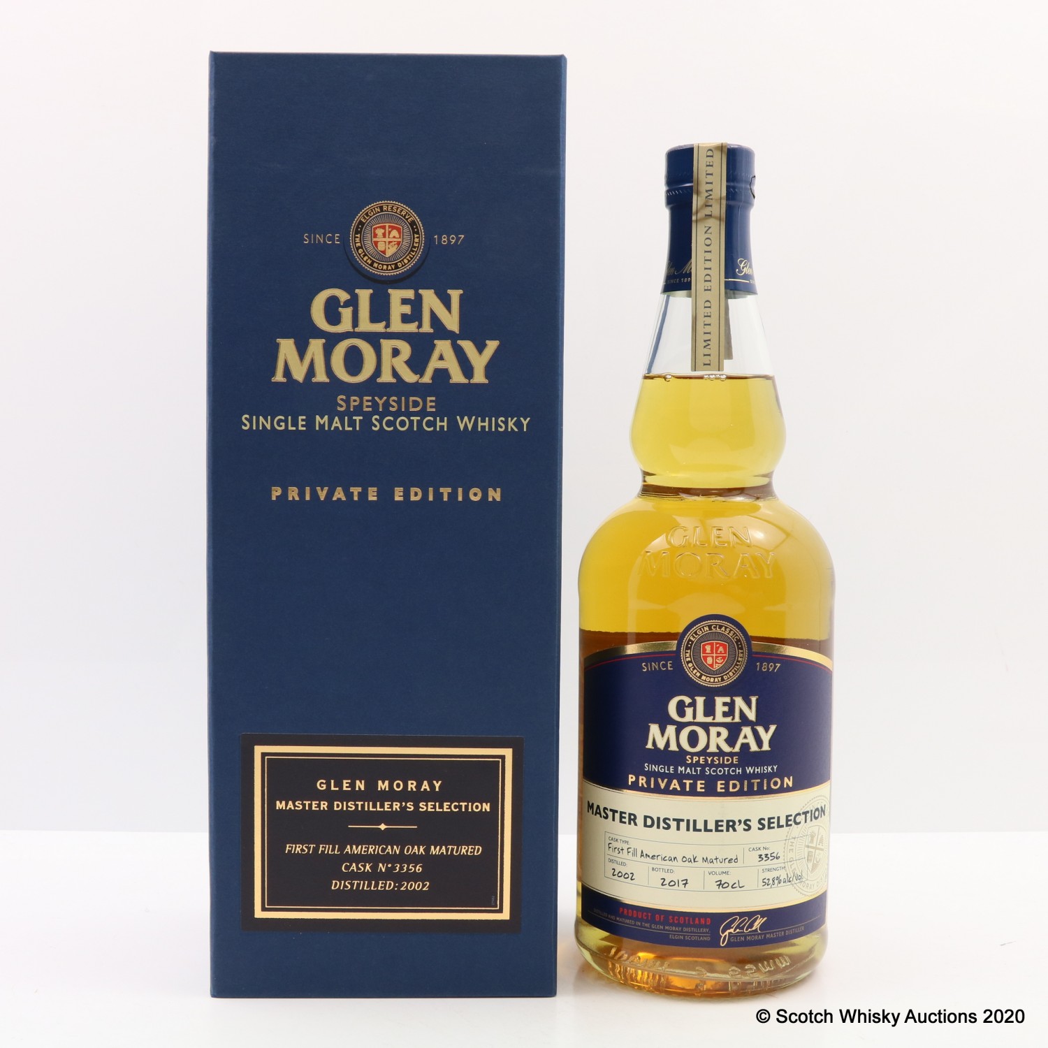 Glen Moray 2002 Private Edition 3356 The 106th Auction Scotch