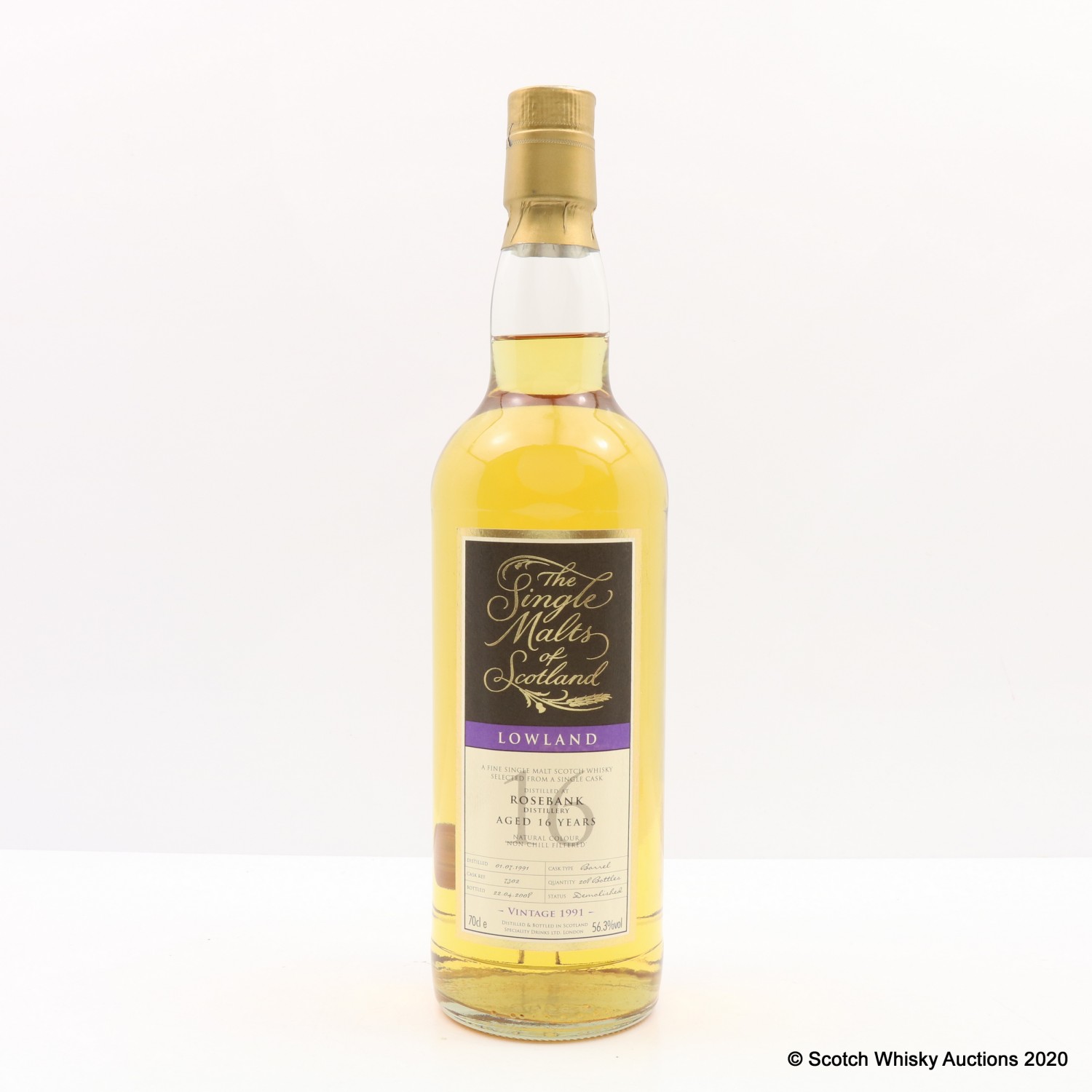 Rosebank 1991 16 Year Old Single Malts Of Scotland The 106th Auction