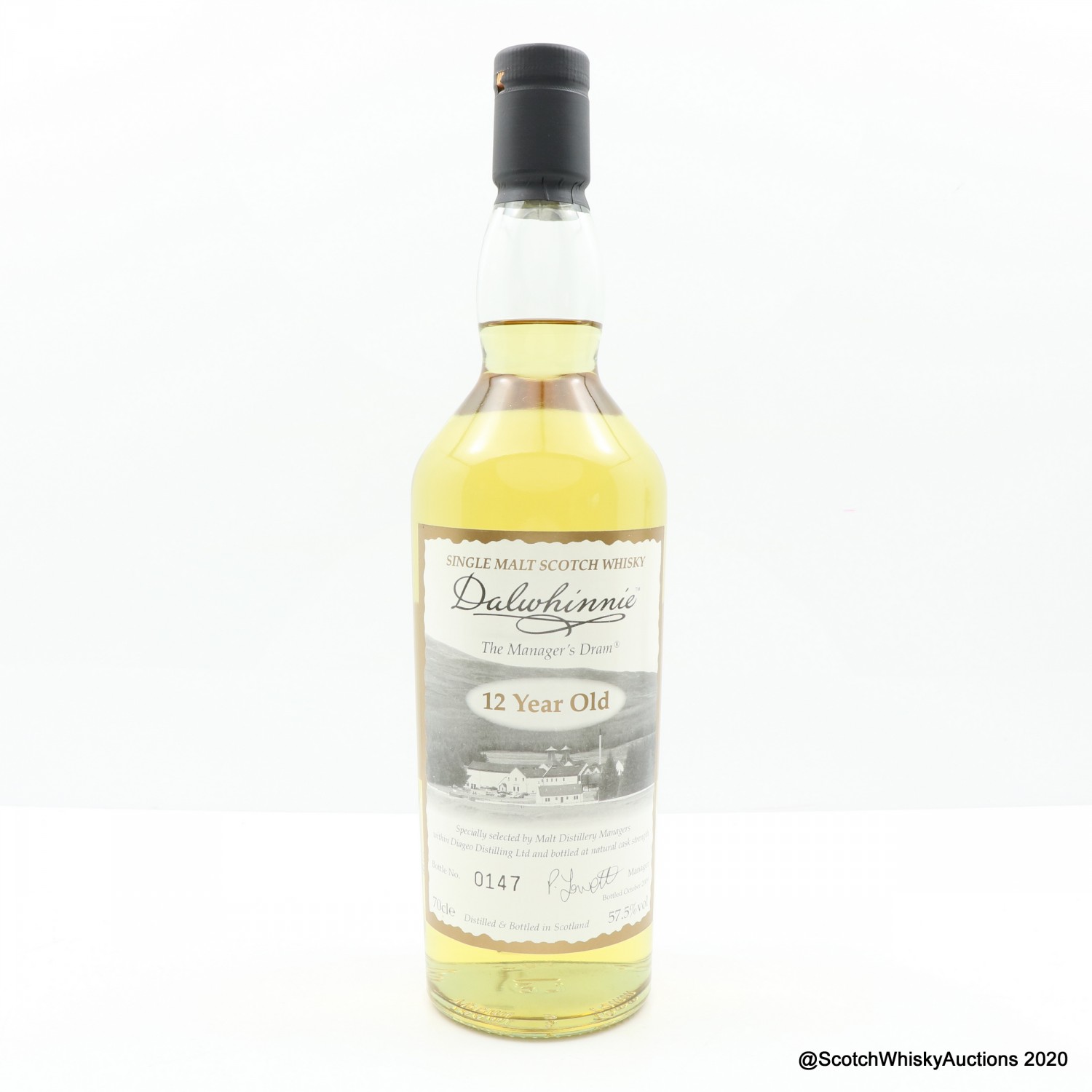 Manager's Dram Dalwhinnie 12 Year Old The 107th Auction Scotch