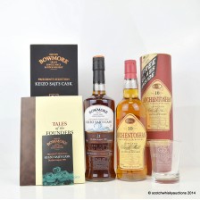 Bowmore President S Selection Keizo Saji S Cask With Tales Of The Founders Booklet Auchentoshan 10 With Glass