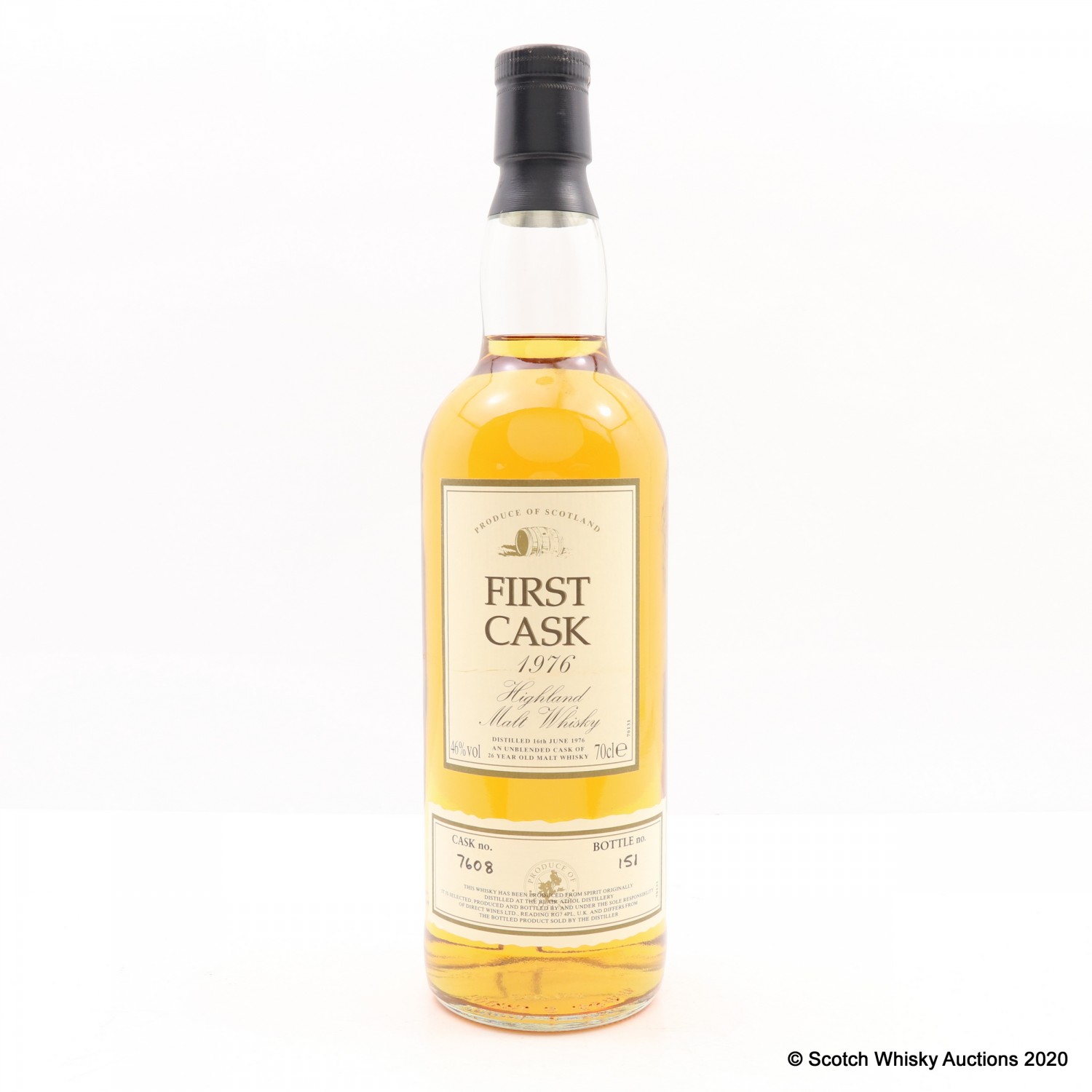Blair Athol 1976 26 Year Old First Cask The 107th Auction Scotch
