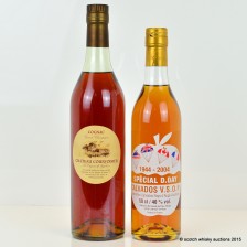 CHATEAU COURVOISIER COGNAC   PAYS D AUGE CALVADOS V S O P SPECIAL D DAY 50CL