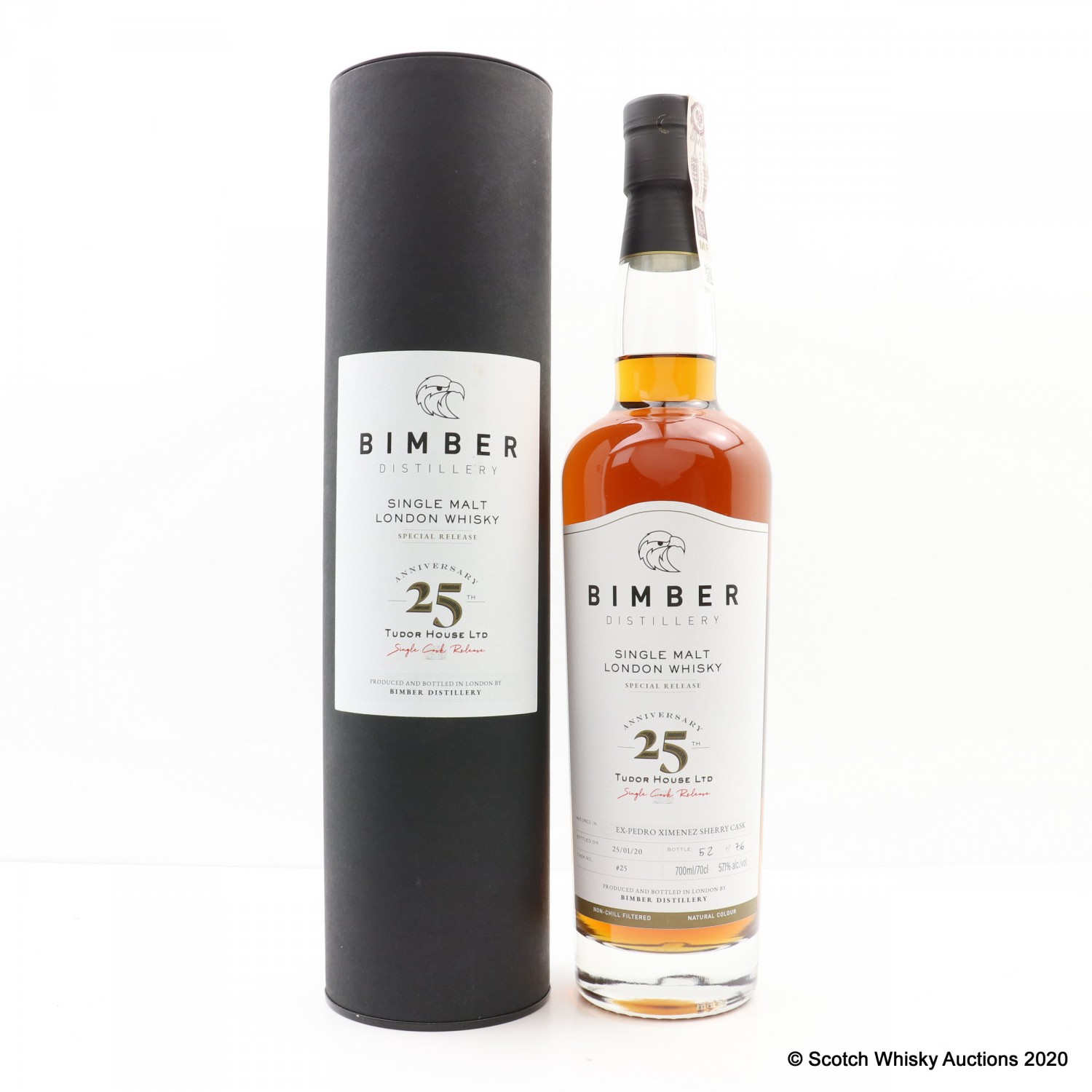 Bimber Single Cask 25 For The 25th Anniversary Of Tudor House The