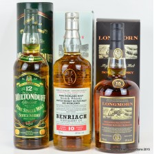 Benriach 10 Longmorn 15 Miltonduff 12