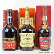 HENNESSY VSOP COGNAC 1L  MARTELL V S O P  MEDAILLON   ST REMY XO 1L