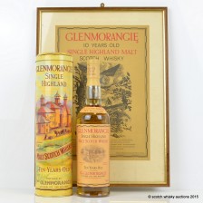 GLENMORANGIE 10 YEAR OLD 150TH ANNIVERSARY WITH MATCHING PRINT