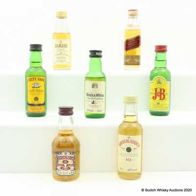 Assorted Minis Including Johnnie Walker Red Label 7 x 5cl