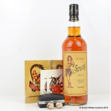 SAILOR JERRY SPICED RUM  THE ORIGINAL  WITH LIMITED EDITION CUFF LINKS  TEMPORARY TATTOOS   CARDS