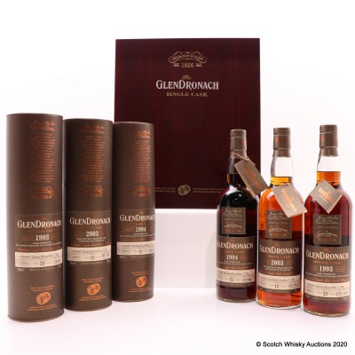 GlenDronach Single Cask Set for Taiwan 3 x 70cl