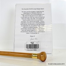 MACALLAN GLENLIVET OAK WHISKY BARREL SWAGGER STICK WITH LETTER OF CONFIRMATION