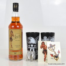 SAILOR JERRY SPICED RUM  THE ORIGINAL  WITH LIMITED EDITION CUPS  TEMPORARY TATTOOS AND DOGTAGS