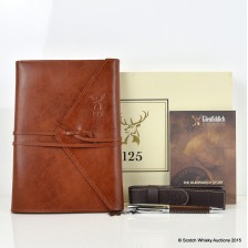 GLENFIDDICH ASPINAL LEATHER BOUND NOTEBOOK   BALMAIN BALLPOINT PEN