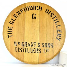 GLENFIDDICH WOODEN CASK END PLAQUE