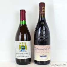 MANCHESTER CITY FINAL SEASON AT MAINE ROAD RED WINE 75CL   CH  TEAUNEUF DU PAPE BARCLAYS PREMIERSHIP 2002 75CL