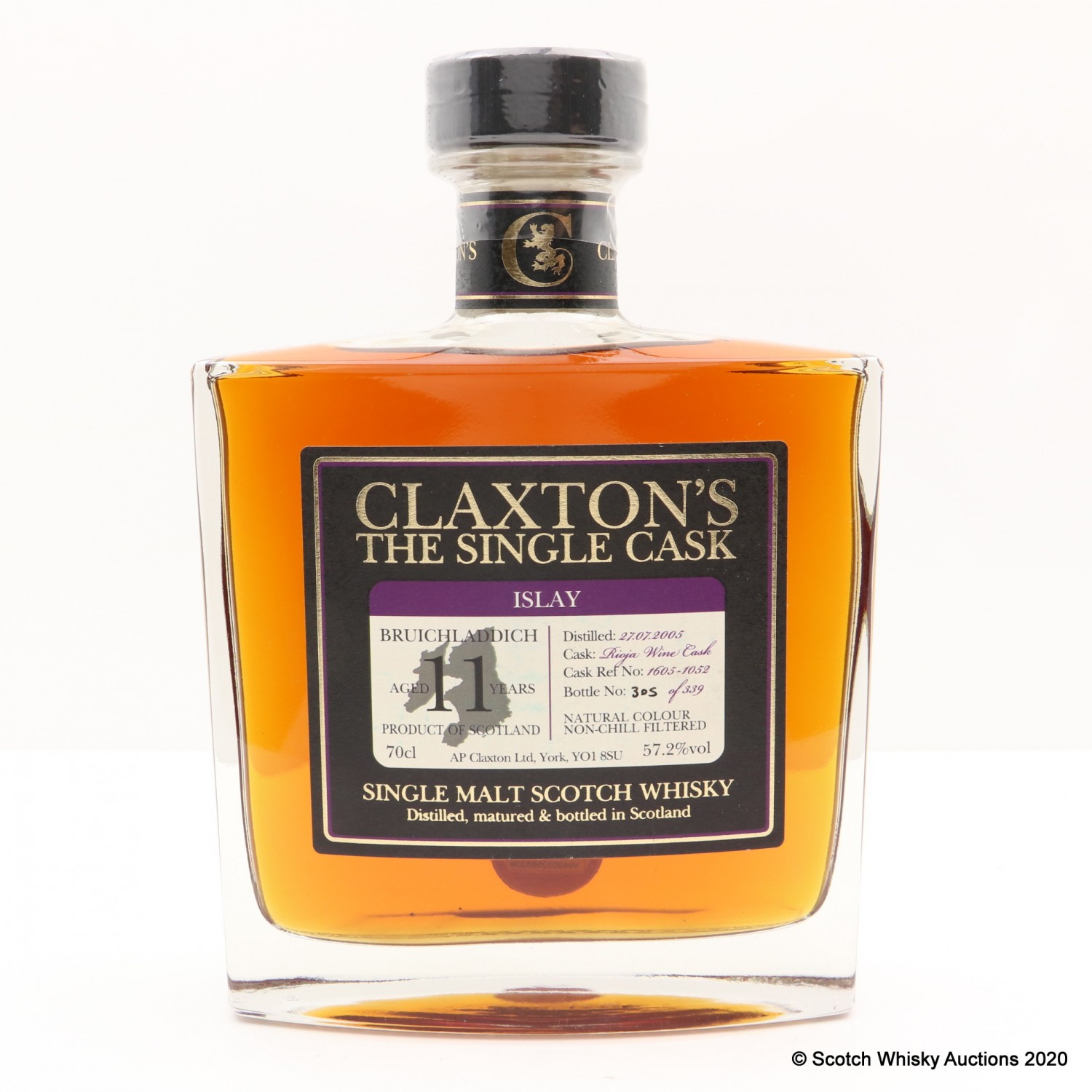 Bruichladdich 2005 11 Year Old Claxton's The 114th Auction Scotch