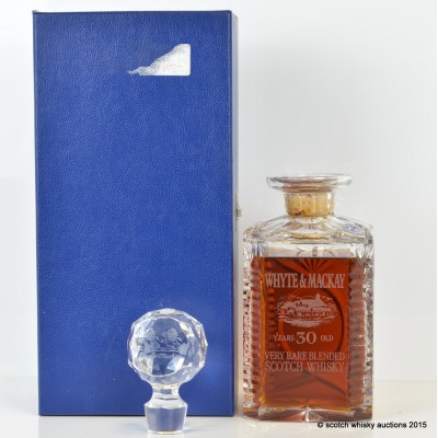 Whyte & Mackay 30 Year Old Glencairn Crystal Decanter 75cl