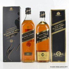 JOHNNIE WALKER BLACK LABEL 12 YEAR OLD 75CL X2