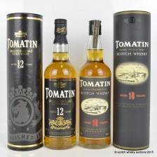 TOMATIN 12 YEAR OLD   TOMATIN 10 YEAR OLD