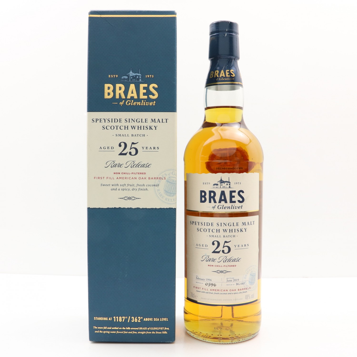 Braes of Glenlivet 1994 25 Year Old The 117th Auction Scotch Whisky