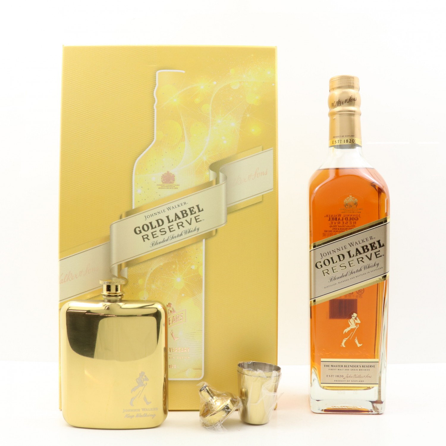 Johnnie Walker Gold Label Reserve 200th Anniversary Gift Set 75cl The