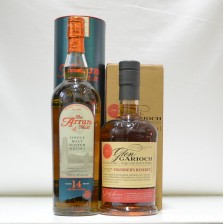 ARRAN 14 YEAR OLD   GLEN GARIOCH FOUNDERS RESERVE